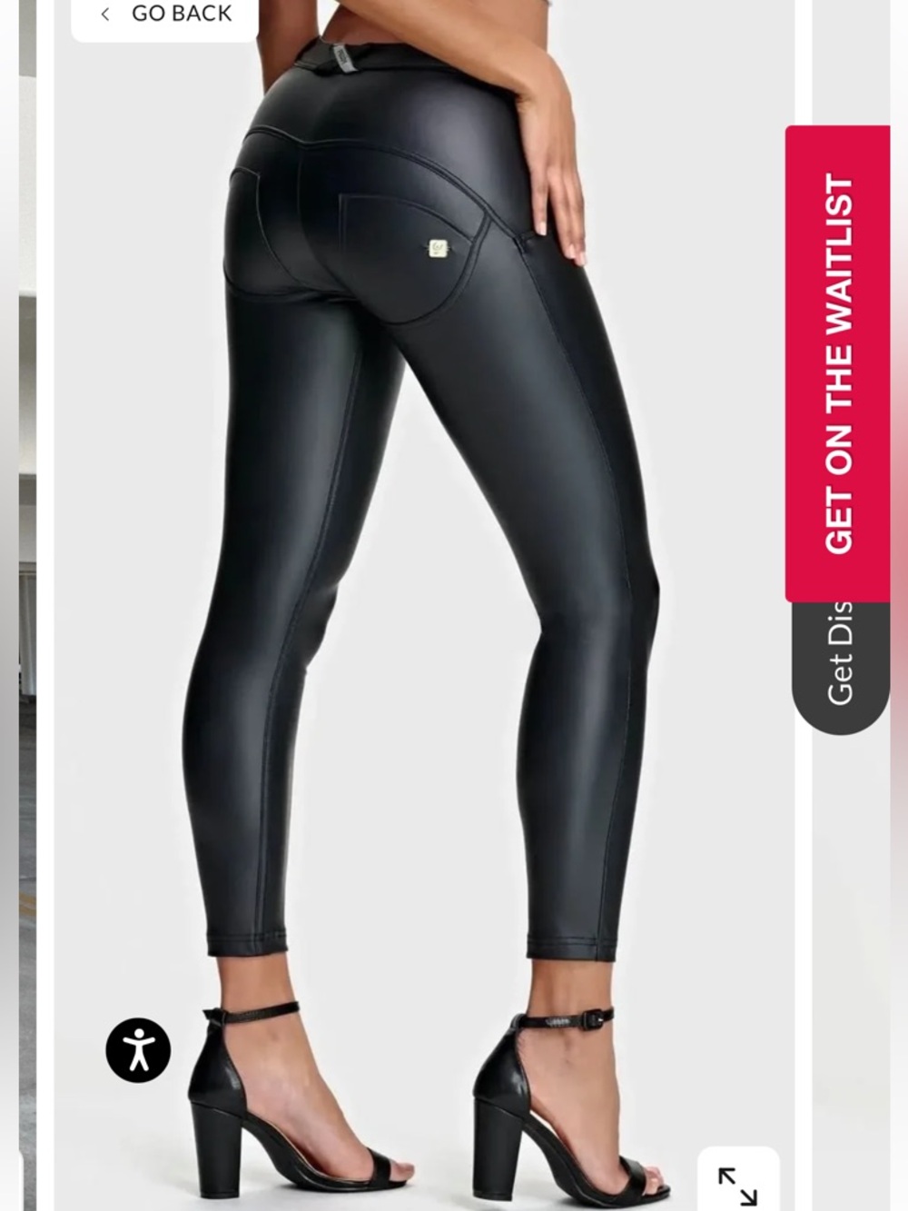 Freddy Black Faux Leather Pants